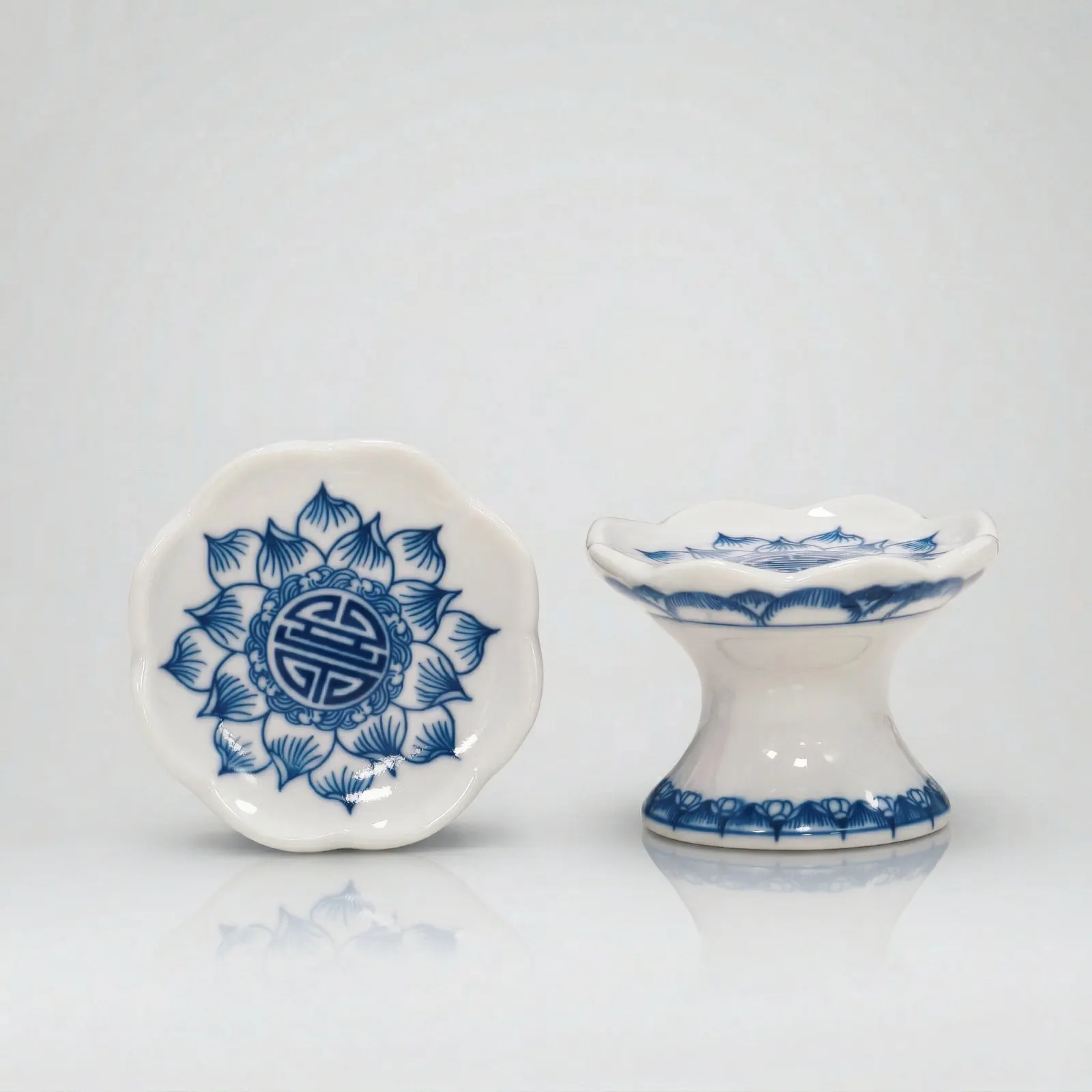 Đôi chân nến men LAM - SEN