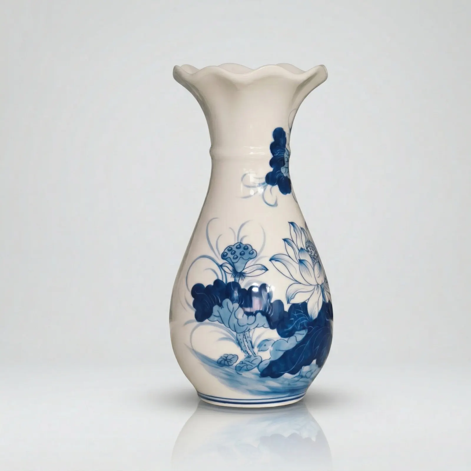 Lọ hoa men LAM cao 20cm - SEN ảnh 4