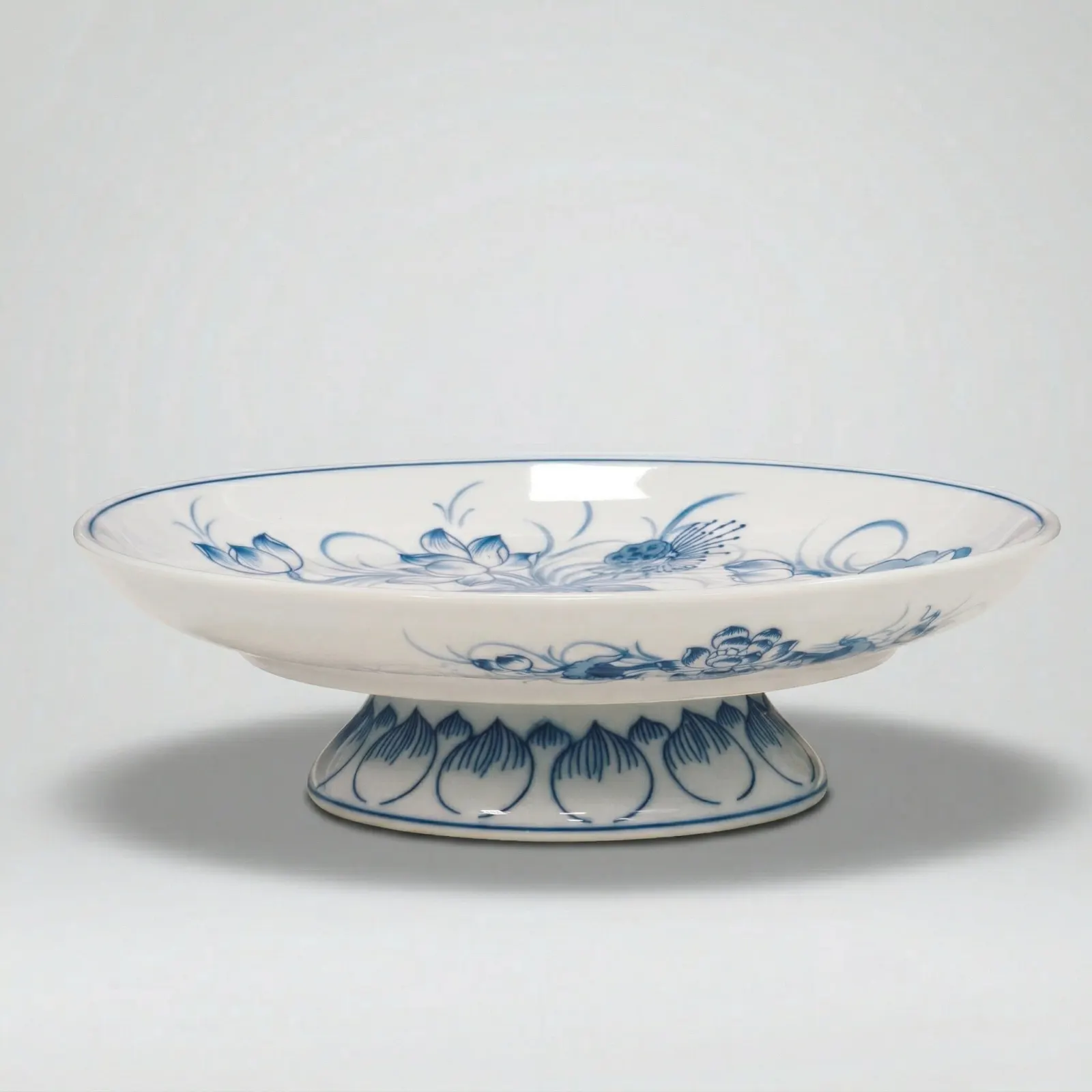 Mâm bồng men LAM - 20 cm