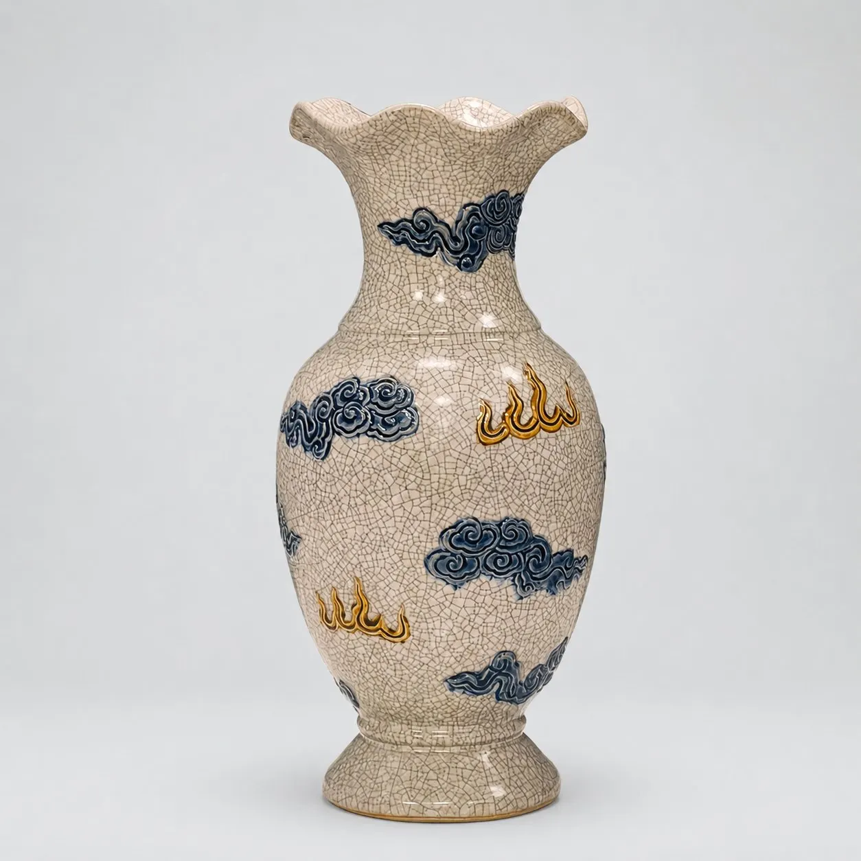 Lọ hoa men RẠN - 25 cm / Sen ảnh 7