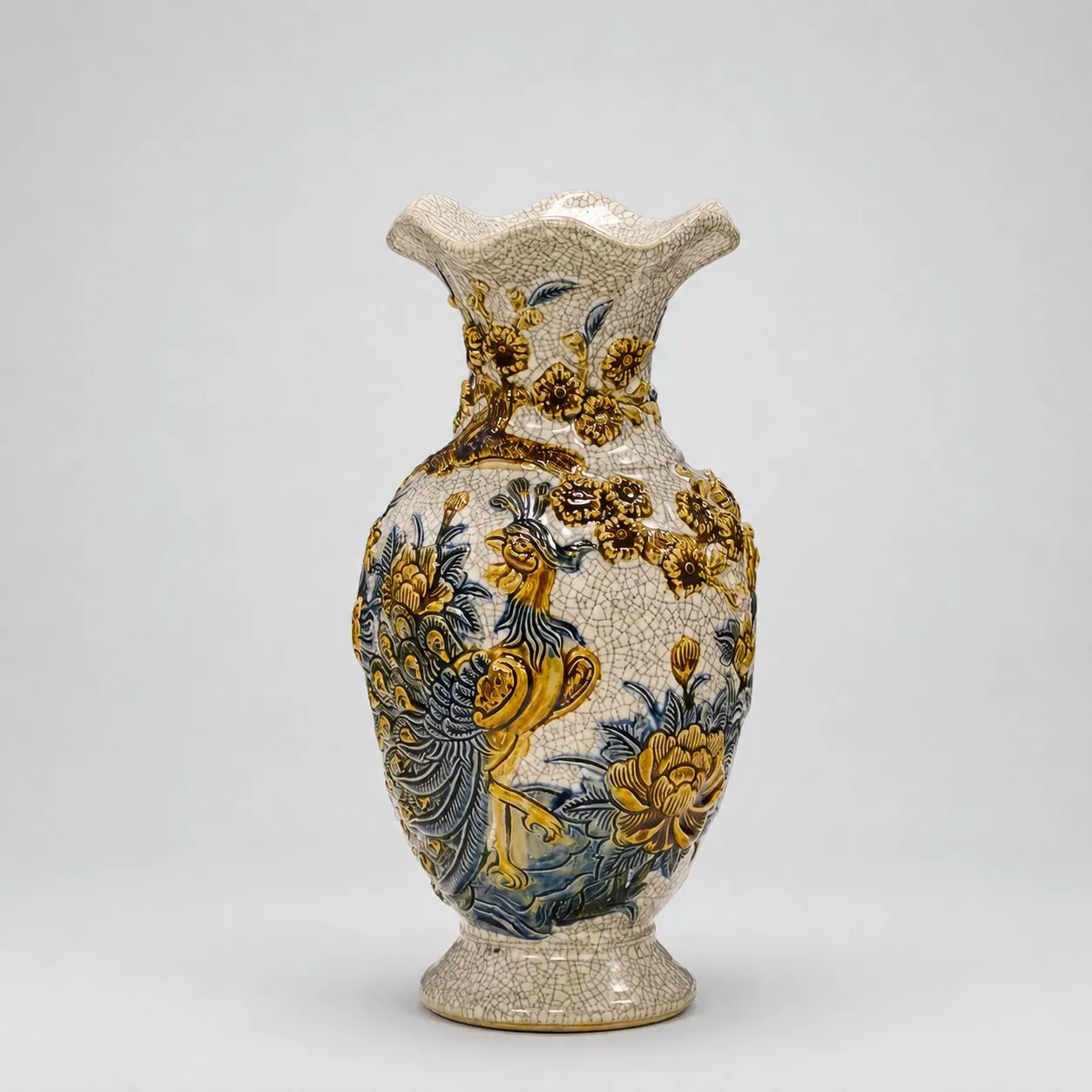 Lọ hoa men RẠN - 25 cm / Sen ảnh 8