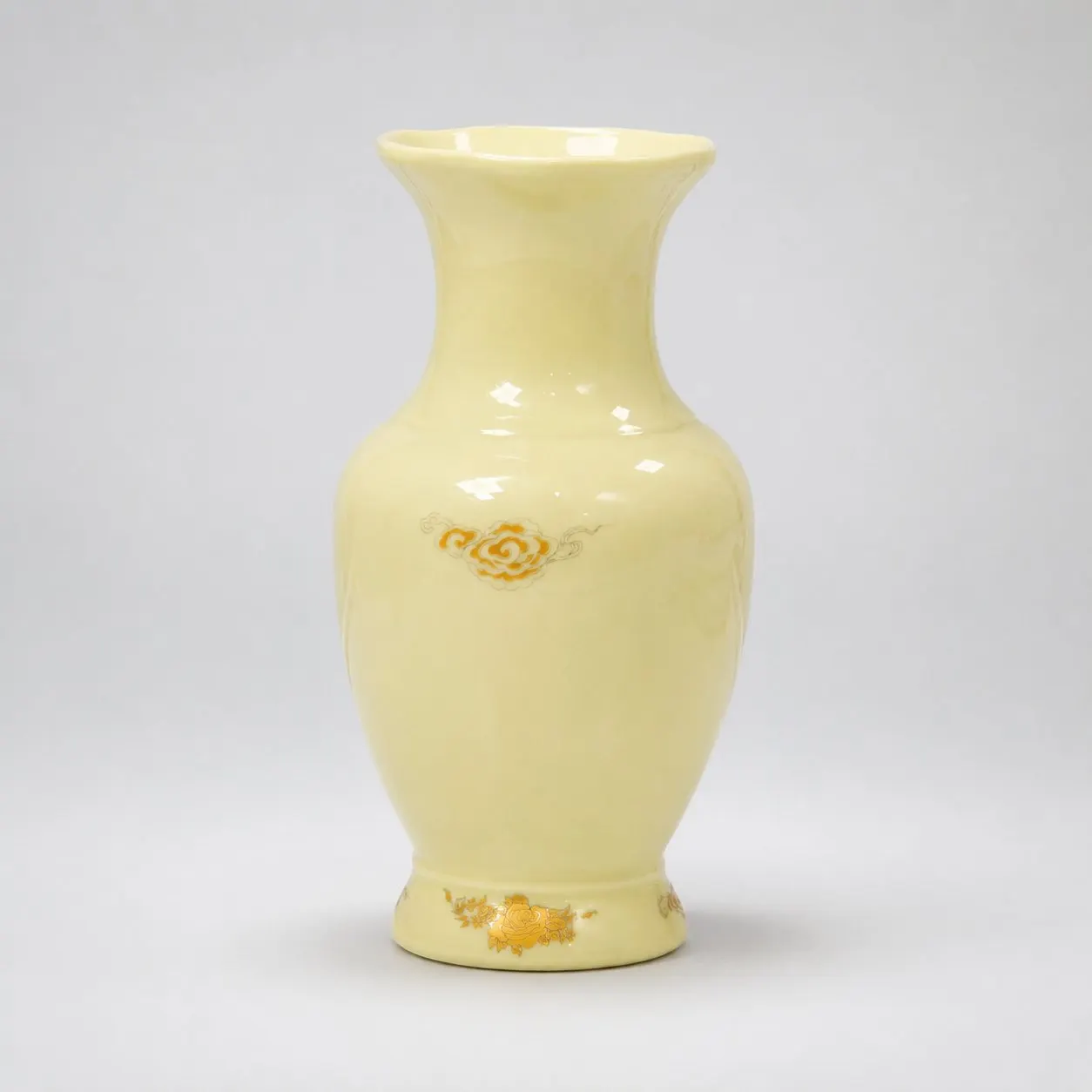 Lọ lượn men VÀNG ánh kim - 20 cm ảnh 4