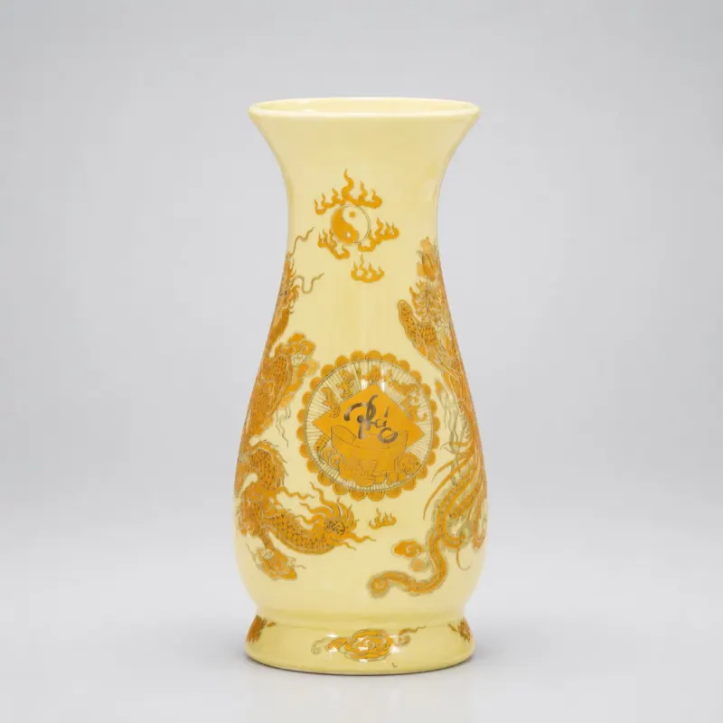 Lọ huệ men VÀNG ánh kim
