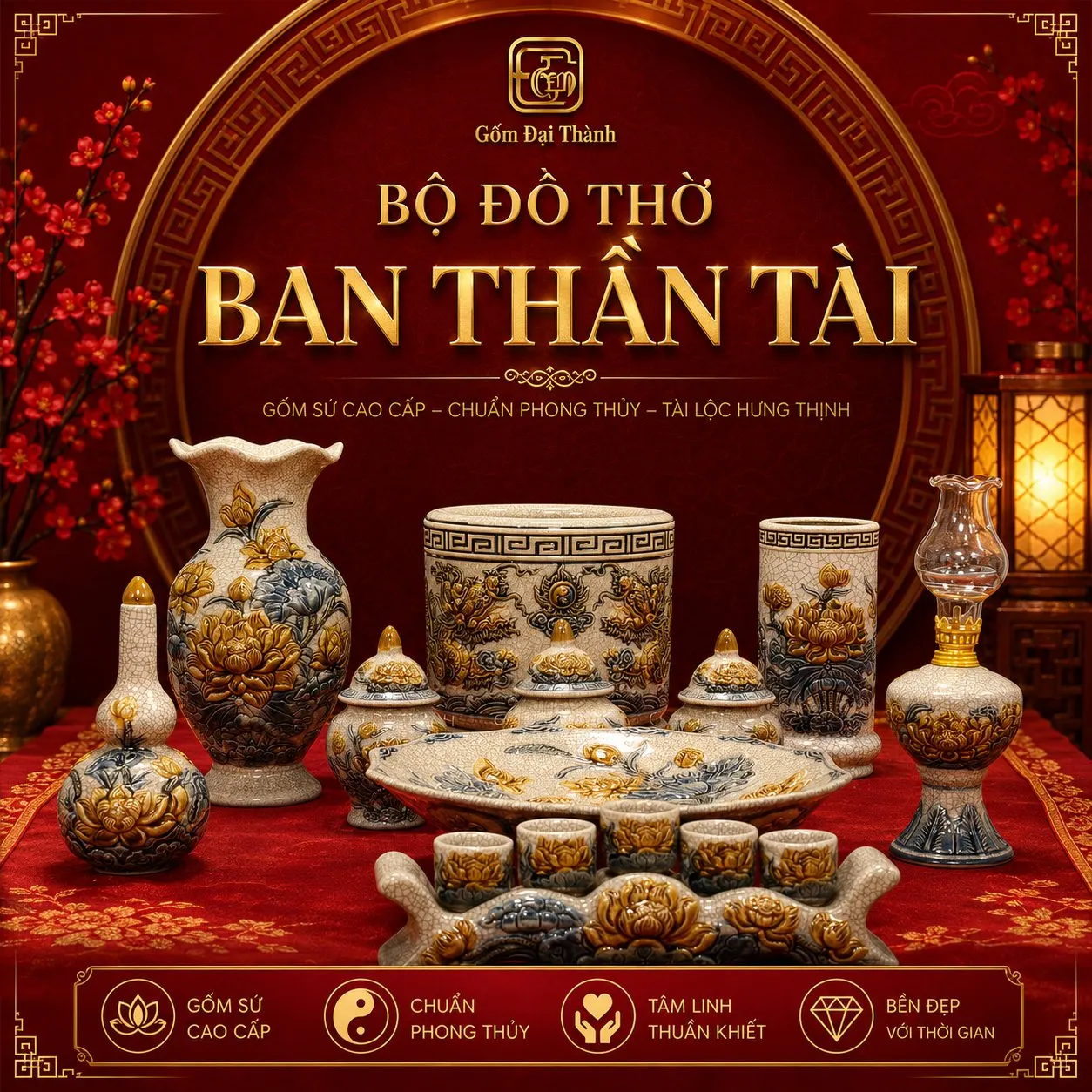 Ban thần tài - Men rạn