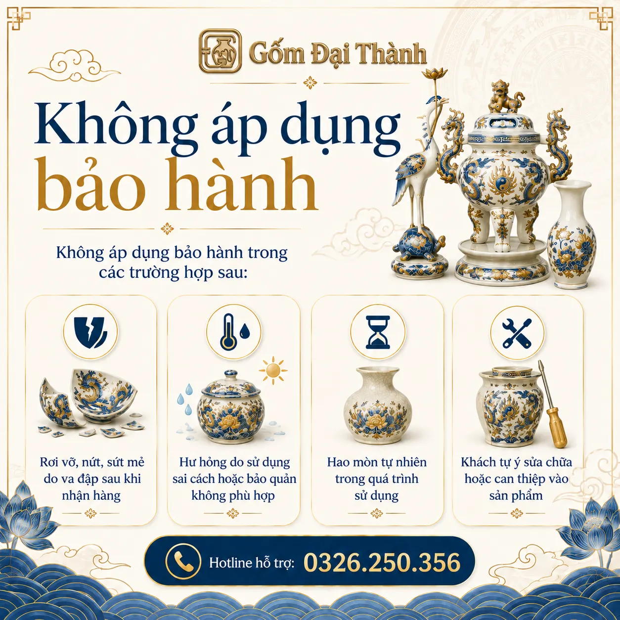Trường hợp không áp dụng bảo hành