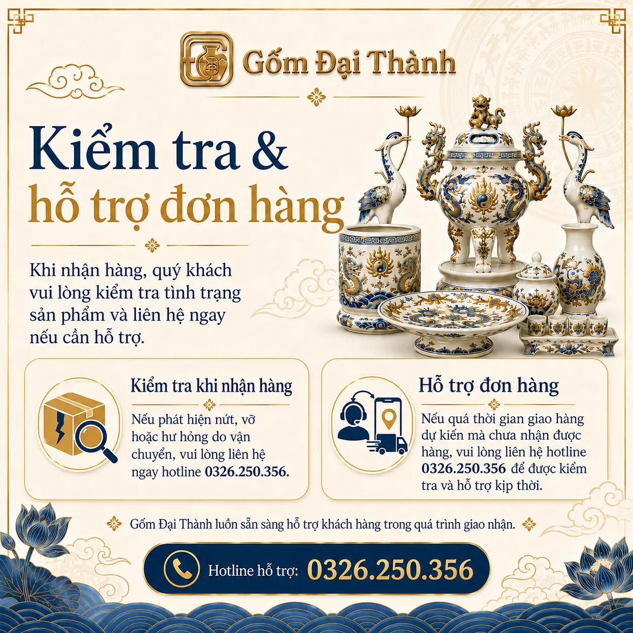 Kiểm tra và hỗ trợ giao hàng