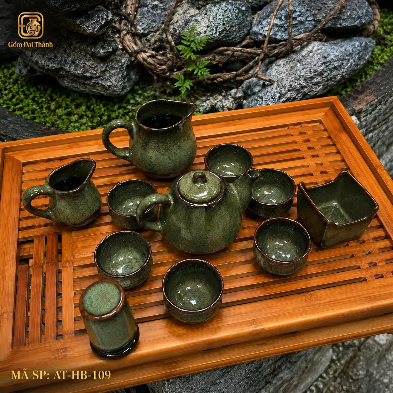Bộ ấm chén men thỏ hỏa biến