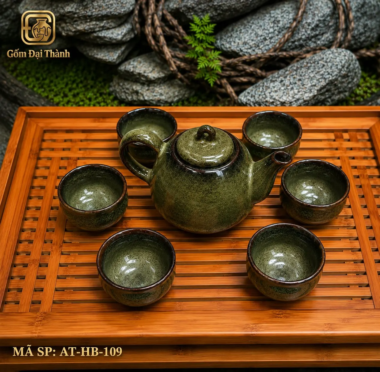Bộ ấm chén men thỏ hỏa biến ảnh 3