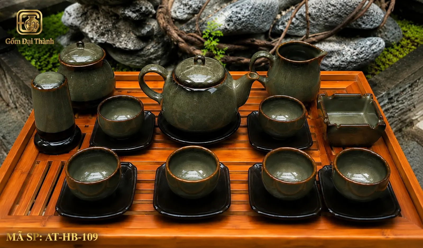 Bộ ấm chén men thỏ hỏa biến ảnh 4