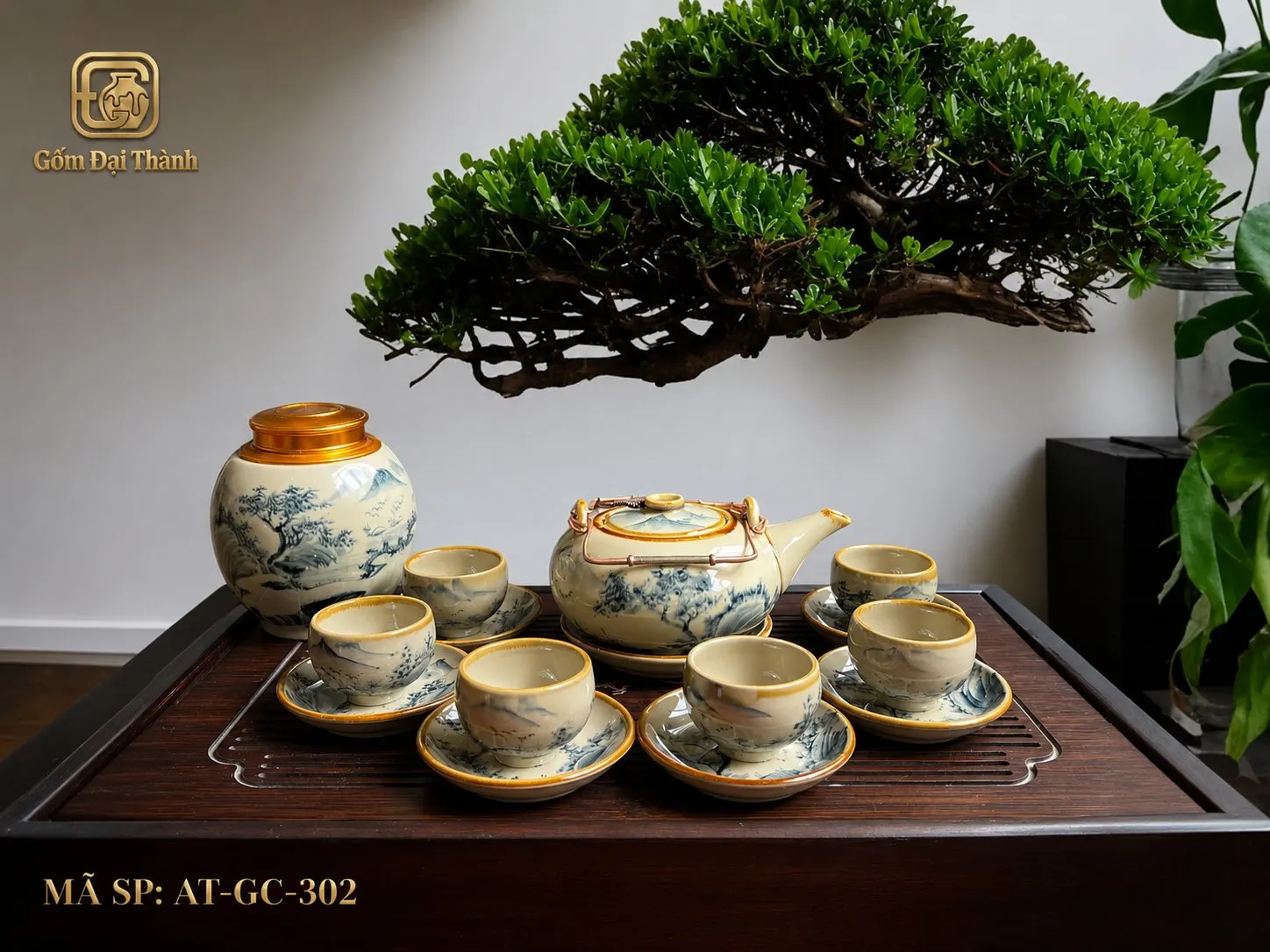 Bộ ấm chén giang tây sơn thủy giả cổ ảnh 4